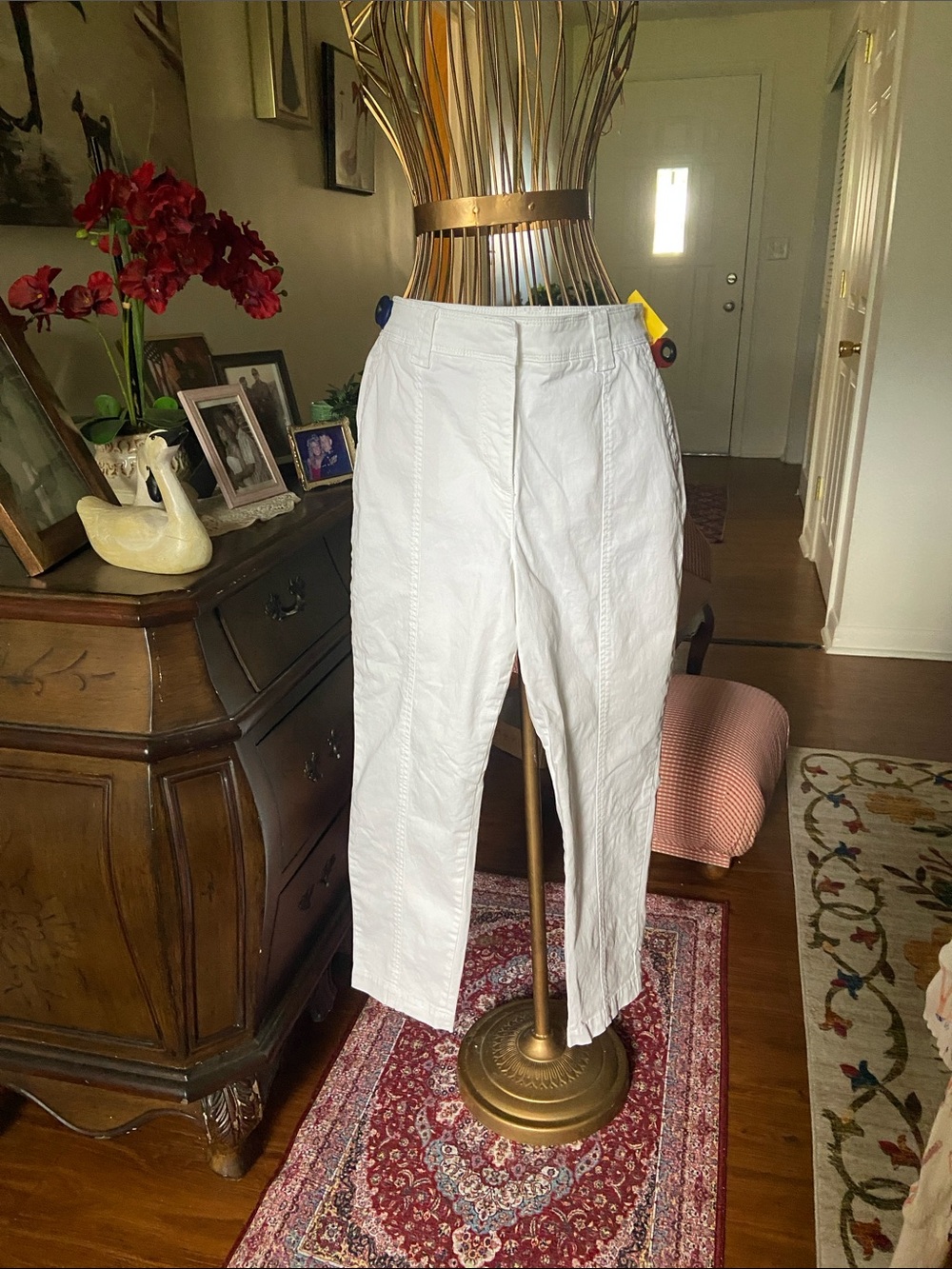 Talbots White Cropped Ankle Pants